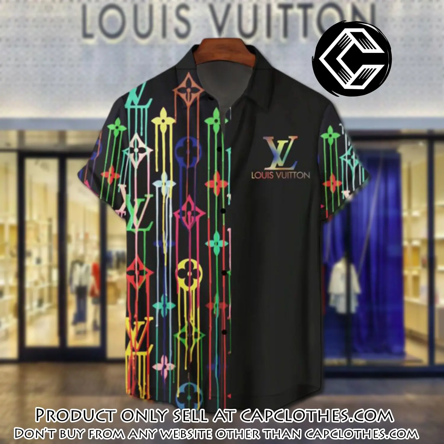 Lv louis vuitton luxury hawaiian shirt & short set lhs1189 cc4643447